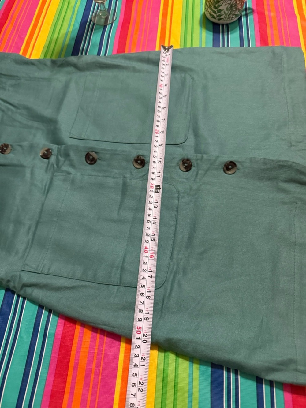 NWT Banana Republic Linen-Blend Square-Neck Mini Dress in green M - Picture 8 of 8